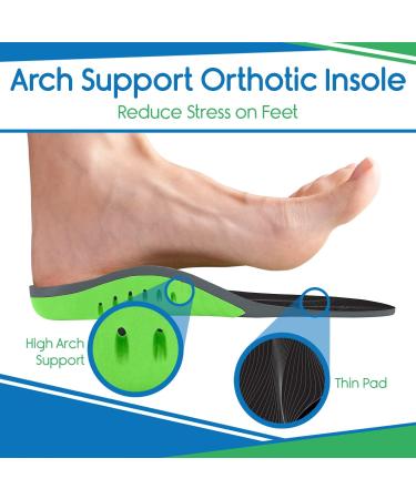 ViveSole Heavy Duty Gel Insoles for Plantar Fasciitis Relief - Arch Support Shoe Inserts for Men and Women - Large Black (1 Pair) - Buy Online on GoSupps.com