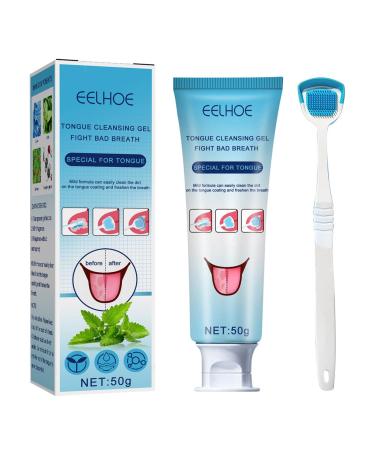 Doboo tongue cleaning gel with brush oral care bad breath fresh breath tongue coating cleaning bad breath treatment tongue cleaner cleaning gel with brush for adults