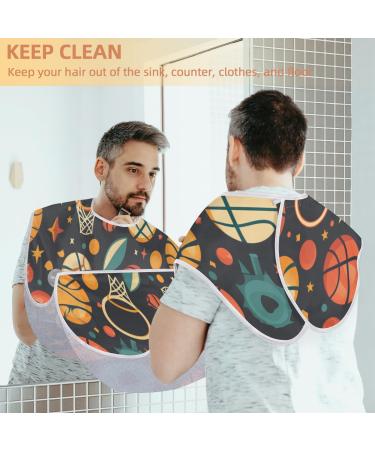 Beard Bib Apron - Beard Hair Catcher for Men | Perfect Father's Day & Christmas Gift | Unique Basketball Rim Design - Buy Online on GoSupps.com