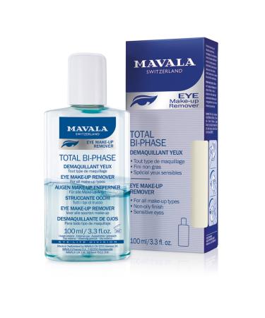 Mavala - Total Bi-Phase D maquillant pour les Yeux - D maquillant pour Tout Type de Maquillage - Fini Non Gras - Sp cial Yeux Sensibles - 100ml Transparent 100 ml (Lot de 1)