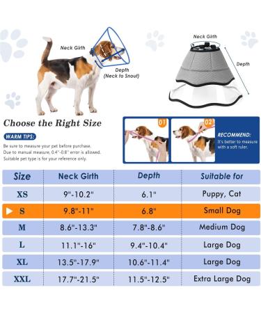 Vavopaw Rauskrause Dog Leck Protection Collar | Soft Breathable & Waterproof | Adjustable Lightweight Recovery Collar | Pet Elizabethan Collar for Small Dogs - Gray - Buy Online on GoSupps.com