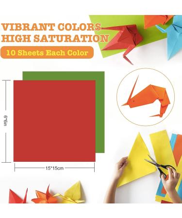 Origami Paper Craft Colored Paper - 210 Sheets, 6 Inch Square, 21 Vivid Colors, Double Sided, Arts and Crafts for Kids Ages 8-12 - Origami Kit for Boys and Girls - Buy Online on GoSupps.com