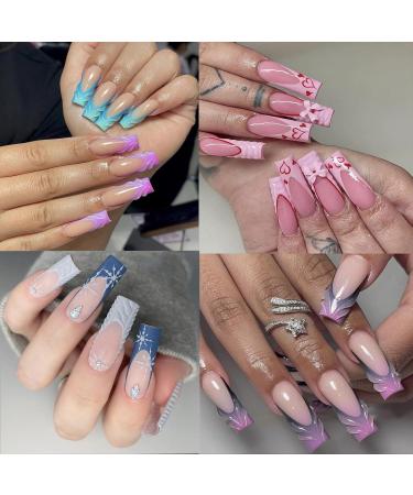 Buy SITELENABY No C Curve XL Nail Tips - 500PCS Tapered Square Flattened Half Cover False Nails for Salons & DIY - Premium ABS Nail Tips - Buy Online on GoSupps.com
