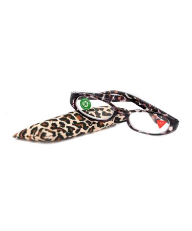 Isabella Premium Reading Glasses Fashion Reader Glass Leopard Brown Print +1.25 +1.50 +1.75 +2 +2.25 +2.50 +2.75 +3. NY Fifth Avenue.