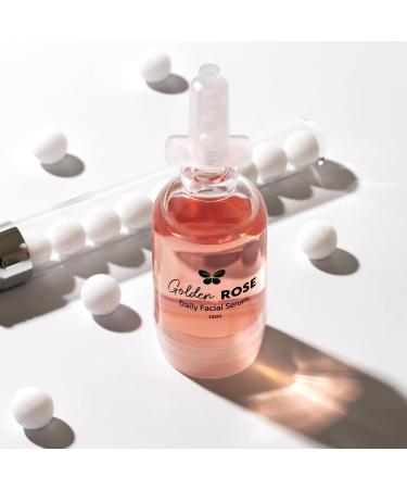 Golden ROSE Serum + CollaGEMS - Anti-Aging Pure Rose Oil with Colloidal Gold Hyaluronic Acid Vitamin C & Collagen Balls for Firm Bright Skin - Daily Face Routine - Buy Online on GoSupps.com