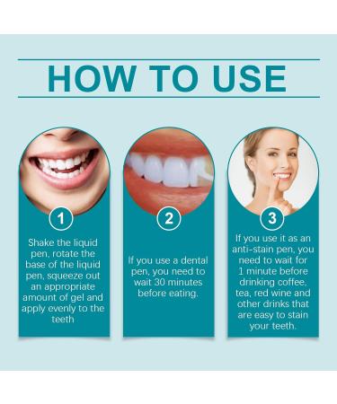  Zynewa Tooth Paint Pen Set of 4 teeth whitening pens with instant teeth whitening gel color correction pens to remove dental stains easy to carry and - Buy Online on GoSupps.com