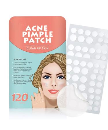 Zunci Pimple Patches(120 Patches) for Face  Acne Spot Healing Patches  Hydrocolloid Anti-Acne Pimple Patches with Salicylic Acid to Quickly Clear Acne  and Breakouts Spot Treatment for Skin Care 1-white