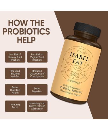 Isabel Fay Urinary Tract Health Probiotic - 30 Billion CFU - Supports Bladder, Digestive, Vaginal Health - 30 Capsules - Buy Online on GoSupps.com
