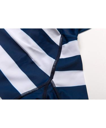 BONVERANO Baby Boys Swimsuit UPF 50+ Sun Protection 9-12 Months Hooded White Stripe - Buy Online on GoSupps.com