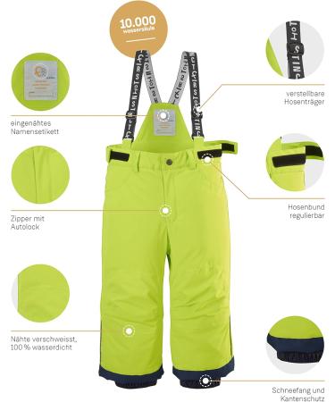 Buy Killtec First Instinct Unisex FISW 7 Mns Functional Ski Pants - Lime 86-92 EU | International Shipping Available - Buy Online on GoSupps.com