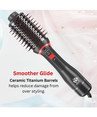 4-in-1 One-Step Hair Dryer & Volumizer - Anti-Frizz Hot Air Brush for Long Hair | Ceramic Titanium - Buy Online on GoSupps.com