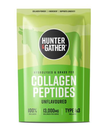 Hunter & Gather Bovine Collagen Powder 400g | Pure Unflavoured Premium Hydrolysed Bovine Collagen Peptides Powder for Hair Skin Nails Muscles | Collagen Supplements for Women and Men Collagen (400g)