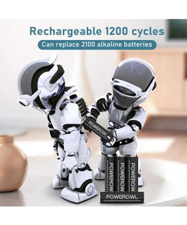 POWEROWL 2800mAh Rechargeable AA Batteries & Smart 8 Bay Charger - Low Self Discharge Ni-MH 8 Count | International Shipping Available - Buy Online on GoSupps.com