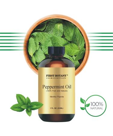 Premium 100% Pure Peppermint Essential Oil - 1 fl oz for Aromatherapy, Massage & Household Use - Buy Online on GoSupps.com