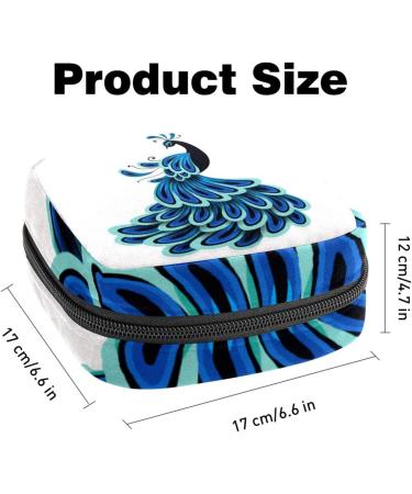 Multicolored Peacock Storage Bags for Women's Bandages & Menstrual Inserts - Portable Tampon & Panty Holder for School & Office - Buy Online on GoSupps.com