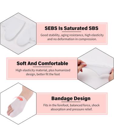 Volumoon Silicone Toe Caps - Bunion Pain Relief for Large Toes | Gel Toe Cushions for Calluses Corns & Friction (White) - Buy Online on GoSupps.com