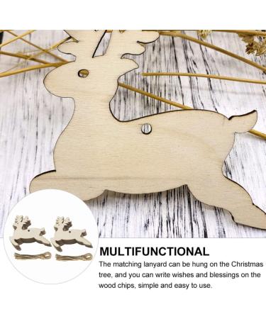 ABOOFAN 50pcs Christmas Tree Pendant Household Wooden Circle Child As Shown 8X8CM - Buy Online on GoSupps.com