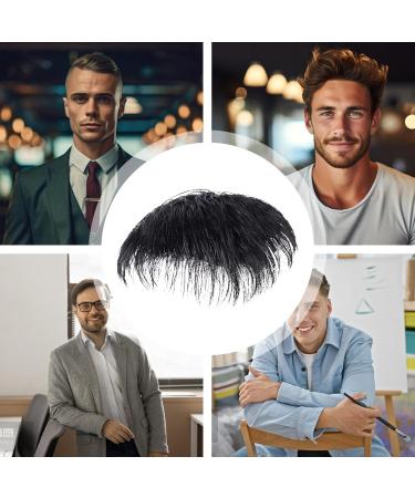 Mens hair patch | hair replacement | Mens hair extensions | Natural black hairs topper Short mens hairpiece Clipon replacement Real human hairs toupee Natural looking extensions for men - Buy Online on GoSupps.com