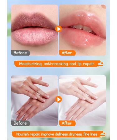 Hand Cream & Lip Balm Set Natural Hand Lotion & Lip Skin Care Peach Scent Daily Moisturizer for Dry Hands Chapped Lips  - Buy Online on GoSupps.com