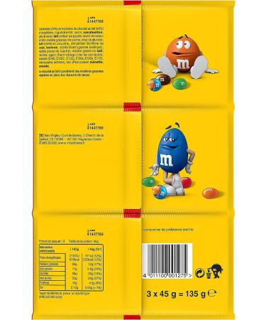 M&M'S PEANUT - Milk chocolate and peanuts sweets - 3 sachets of 45g - Buy Online on GoSupps.com