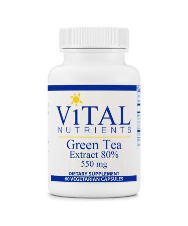 Vital Nutrients - Green Tea Extract 550 mg - Potent Antioxidant and Immune Support - 60 Vegetarian Capsules 60 Count (Pack of 1)