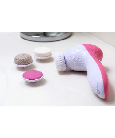 Automatic Face Brush & Electric Facial Scrubber Waterproof Silicone Exfoliator Tool for Deep Cleansing | Remove Blackheads & Dead Skin Complete Spa Experience with 4 Heads - Buy Online on GoSupps.com
