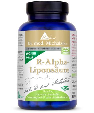 R-Alpha lipoic acid Dr.med.Michalzik-valuable sodium-R-lipoat-sodium-R-alpha-lipoat 200 mg -without additives-from Biotikon 120 pieces (1 Pack) - Buy Online on GoSupps.com