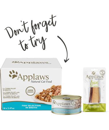 Applaws Wet Cat Food 12 Pack - Tuna Flakes with Shrimp - Limited Ingredient Pouches in Gravy 2.47oz - Buy Online on GoSupps.com
