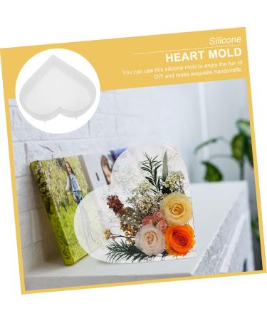 NUOBESTY Love Silicone Mold Decor Heart Shaped Epoxy Resin Molds Home Supply Household Products Multifunction White 21.1X20.3cm - Buy Online on GoSupps.com