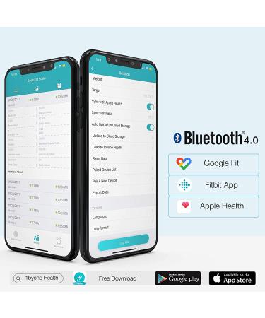 1 BY ONE Smart Body Fat Scale - Digital Bathroom Weight Scale with Bluetooth - 400 lb Capacity - Buy Online on GoSupps.com