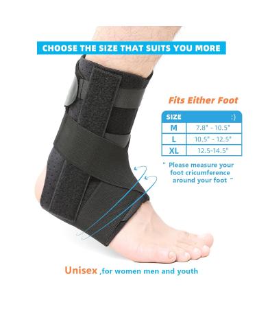 Solmyr Adjustable Ankle Support Brace | Breathable Ankle Stabilizer for Sprains & Sports Injuries - Comfortable Ergonomic Fit for Men & Women (M/L - Buy Online on GoSupps.com