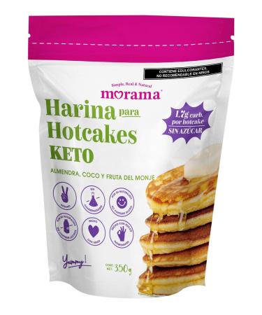 Keto Pancake and Waffle Mix MORAMA - Low-Carb, Dairy Free, Vegan and Naturally Almond and Coconut Flours Mix for Nutritional Ketosis. Pancakes and Waffles for Breakfast (KETO, 1PACK) KETO 12.3 Ounce (Pack of 1)