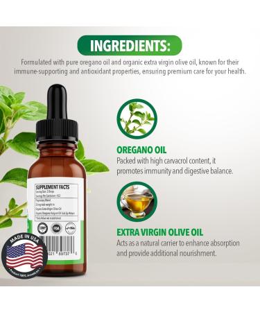 Dr. Robaina Organic Oil of Oregano Drops 87% Carvacrol Wild Greek Oregano (Hirtum) Cold-Pressed in EVOO 432 Servings Immune & Digestive Support Alcohol-Free Vegan Non-GMO 1 Unit - Buy Online on GoSupps.com