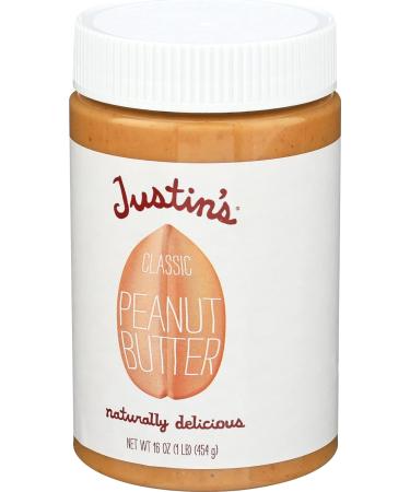 Justin's Nut Butter Classic Peanut Butter All-Natural 16 oz (454 g) - Buy Online on GoSupps.com