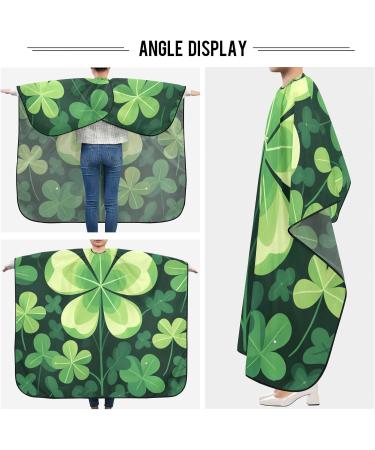 Waterproof Barber Cape - Clover Green & Cheetah Haircut Bib for Men & Women | Stylish Hair Cutting Cape - Buy Online on GoSupps.com
