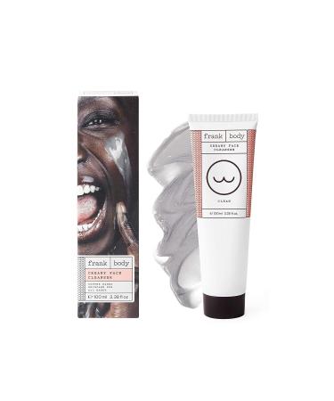 Frank Body Creamy Face Cleanser 3.38oz - Hydrating Charcoal Cleanser for Acne | Removes Makeup & Impurities | Activated Charcoal, Coffee Seed Extract & Grapeseed Oil | 100ml - Buy Online on GoSupps.com
