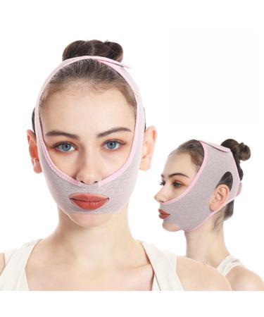 Ohyer 2 pieces Doppelkinn Face Lifting belt for sleeping beauty-neck-masking face sculping sleep mask reusable V-line mask double chin reducer for woman and man