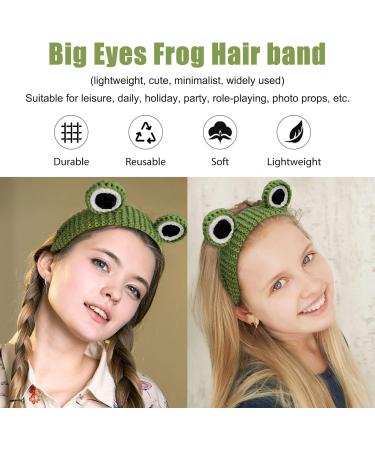 REYIN-CHHN Kermit the Frog | Frog Hair Head Band | Kawaii Headband | Cute Frog Headband - Ideal for Facial Beauty Routine | Adorable Frog Eye Design - Perfect Accessory for Cosplay Events - Buy Online on GoSupps.com