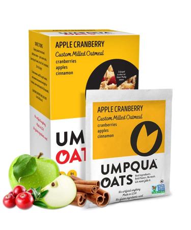 Umpqua Oats, No Mush All Natural Premium Oatmeal Packets, Custom Milled & Non-GMO (Apple Cranberry, Pack of 24) Apple Cranberry 24 Packets