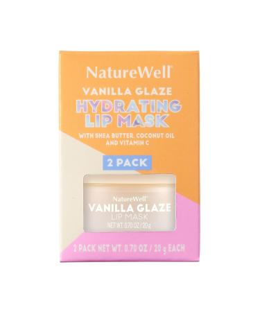NATURE WELL Vanilla Glaze Hydrating Lip Mask - Moisturize & Nourish Dry Lips with Shea Butter & Vitamin C (Pack of 2 - Buy Online on GoSupps.com
