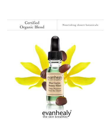 evanhealy Blue Cactus Beauty Elixir | Organic Jojoba & Prickly Pear Oils | Soothing & Illuminating Serum for All Skin Types - Buy Online on GoSupps.com