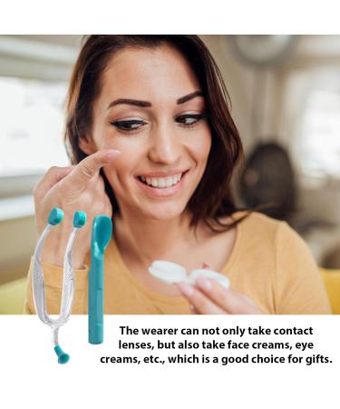 Contact Lens Remover Tool - Silicone Contact Insertion & Removal Tweezers | Portable Eye Care Solution by Jacekee Blue - Buy Online on GoSupps.com