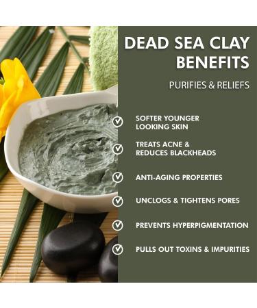 Clay Powder from Dead Sea Face Mask Mud Body Wash Anti Acne Black Spots Detox Pure Natural for Soap Making - Buy Online on GoSupps.com