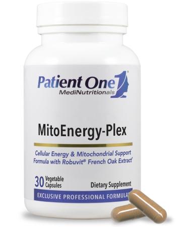 Patient One MitoEnergy-Plex | Supplement to Support Energy Levels and Combat Fatigue | with French Oak Extract Ashwagandha and Panax Ginseng | 30 Capsules