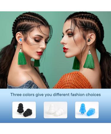 3 Pairs Silicone Ear Plugs for Sleeping & Concerts - Noise Cancelling, High Fidelity, Reusable - Ideal for Music Festivals, DJs, Musicians - Includes 2 Travel Covers - Buy Online on GoSupps.com
