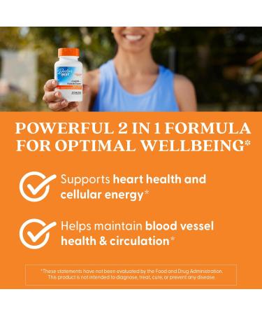 Doctor's Best CoQ10 100 mg + Nattokinase 2 000FU Supports Heart & Circulation Support Non-GMO Gluten Free Vegan 60 Veggie Caps - Buy Online on GoSupps.com