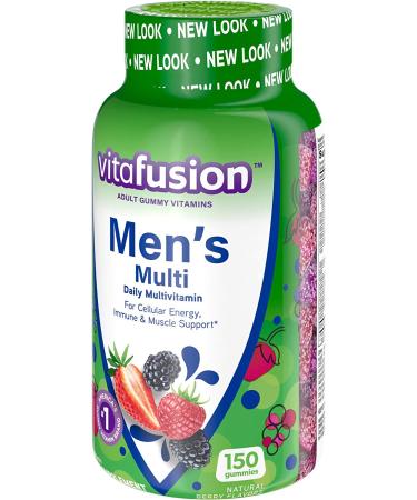 Vitafusion Men's Berry Flavored Gummy Multivitamins 150ct - Daily Men's Multivitamin - Buy Online on GoSupps.com