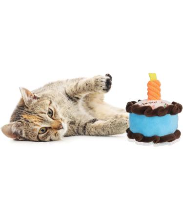 AKlamater Cat Catnip Toys Pet Birthday Cake for Cat Teething Chew Toys for Kitten Plush Gift for Cats Kitten (S) - Buy Online on GoSupps.com