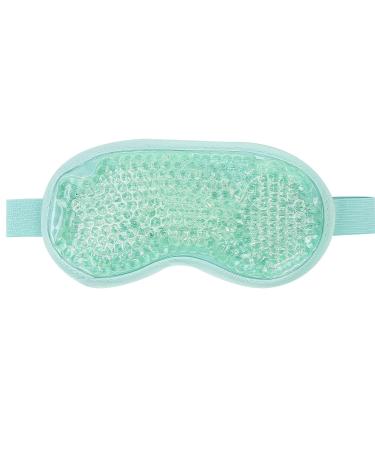 Green Hot & Cold Eye Gel Mask - Reduce Wrinkles Relieve Pain Improve Sleep | Ice Spa Facial Mask for Edema & Dark Circles - Buy Online on GoSupps.com