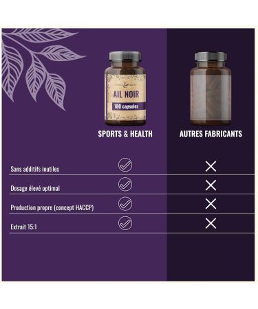 G lules d ail noir 9 000 mg partir d un extrait 15:1 180 g lules hautement dos es Black Garlic Capsules V ganes et sans additifs Extrait de bulbe d ail noir - Buy Online on GoSupps.com